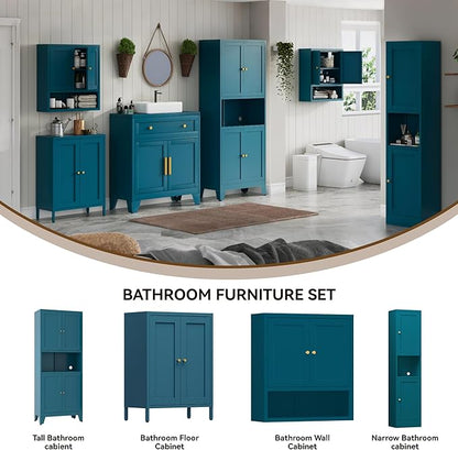 YAUWOH 2-Door Metal Storage Cabinet, Tall Slim Pantry Organizer - Image 7