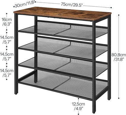 HOOBRO Shoe Rack for Entryway, 5-Tier Shoe Organizer - Image 2