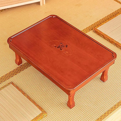 Rectangle Coffee Table, Japanese Style Solid Wood Floor Table by Unknown