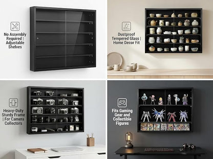 5-Tier Wall Mounted Display Cabinet, No Assembly Required Ready to Use Out of - Image 5