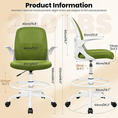 Primy Drafting Chair Tall Office Chair - Image 3