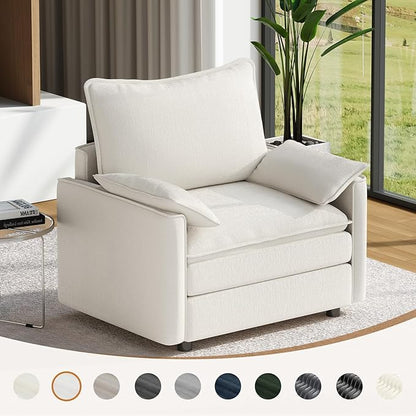 Vesgantti 40" Single Seat Sofa, Comfy Cloud Couch Deep Seat Upholstered Couch - Image 8