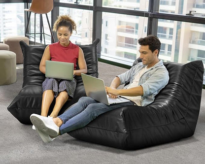 Hobestluk Giant Bean Bag Chair Lazy Floor Sofa, Memory Foam Fireside Sofa - Image 7