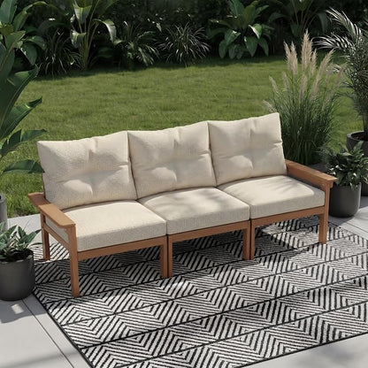 HDPE 4 Piece Patio Furniture Set, All-Weather Outdoor Couch - Image 8