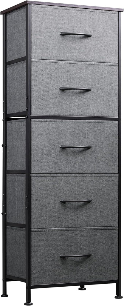 WLIVE Fabric Dresser, 5-Drawer Tall Dressers by WLIVE