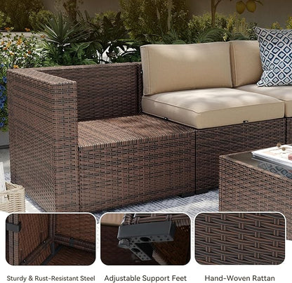 Aoxun Patio Furniture Sets, 7-Piece Outdoor Patio Furniture - Image 6