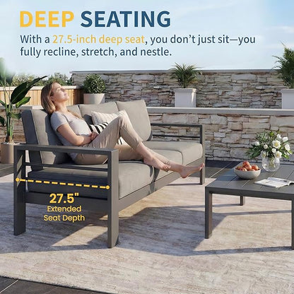 Solaste Aluminum Patio Furniture Set - Image 4