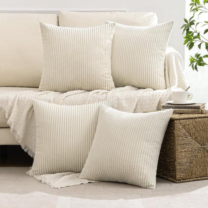 MIULEE Boho Farmhouse Throw Pillow Covers 18x18 Inch Set of 4 Mordern Nordic - Image 2