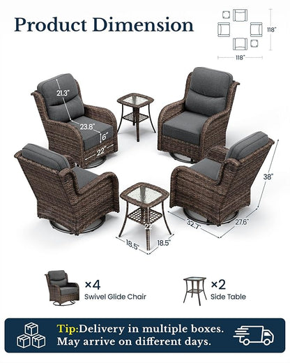 HILLGA 6-Piece Luxury Patio Furniture Set - Image 2