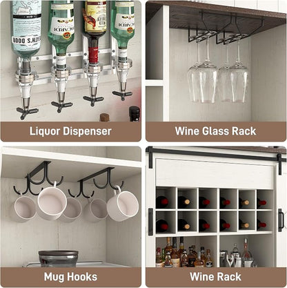 Farmhouse Coffee Bar Cabinet - Image 4