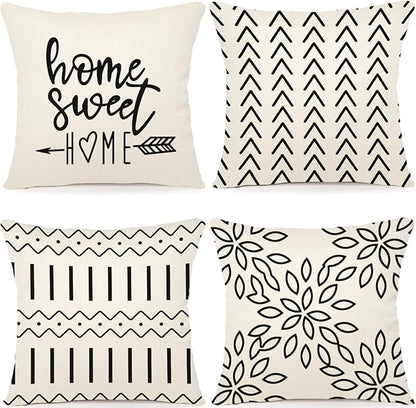 YCOLL Pillow Covers 16x16 Set of 4, Modern Sofa Throw Pillow Cover, Decorative by PillowCoversExpert