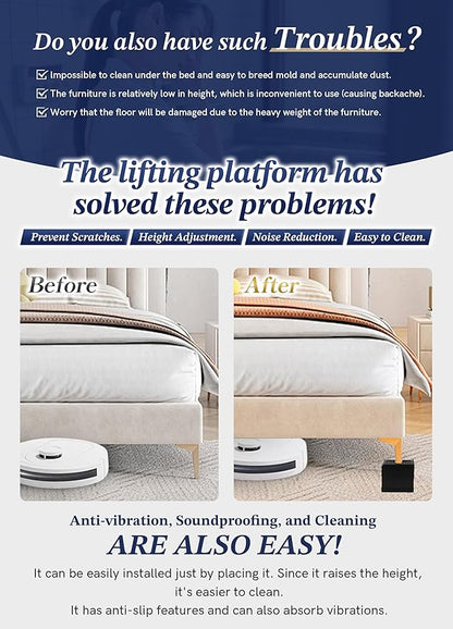EclatBain Bed Risers Furniture Risers Heavy-Duty Rectangular Adjustable Block 8 - Image 4