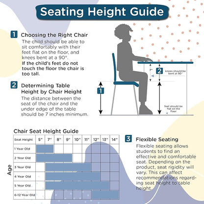 Children’s Factory MyPosture Plus 8" Chair, 2 Pack, Stackable Ergonomic Seating - Image 6