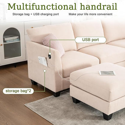 150.4" Large Sectional Couches for Living Room, 8 Seater L Shaped Modular - Image 6