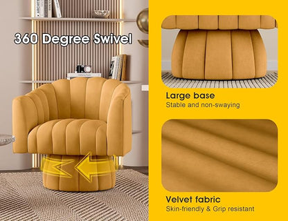 Dewhut Swivel Accent Chair, 360° Swivel Barrel Chair - Image 7