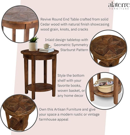 Alaterre Furniture Revive 20 Inch Round End Table - Image 4