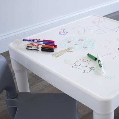 Humble Crew Kids Plastic Table and Chair Set, Toddler Activity Table - Image 7