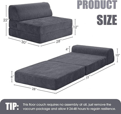 Kasunpul Folding Sofa Bed with Pillow, Memory Foam Fold Out Chair Bed, - Image 2