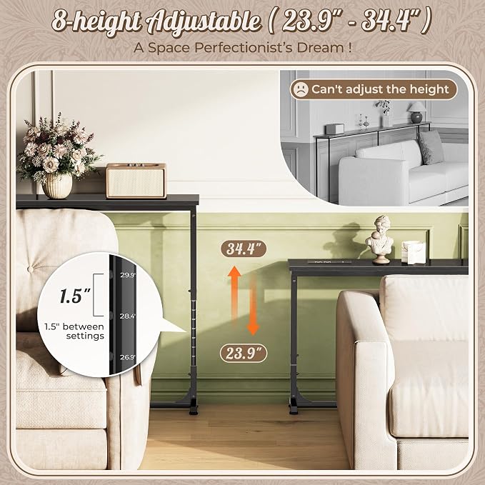 Huuger 110.2 Inch Behind Couch Table - Image 4