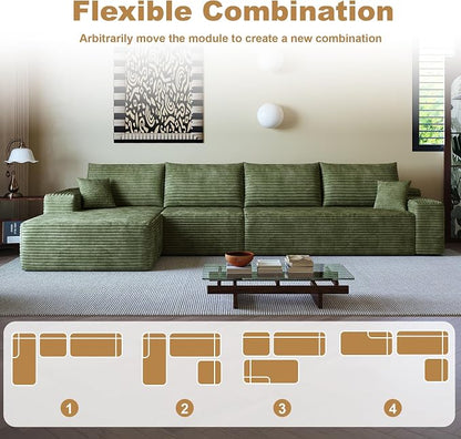 AUGOP 136" Sectional Couches for Living Room Modern Modular Sofa - Image 6