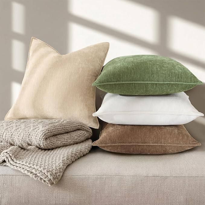 decorUhome Summer Couch Throw Pillow Covers 20x20 Set of 2, Decorative Soft - Image 5