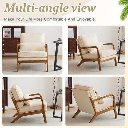 VINGLI Upgraded Premium Corduroy Accent Chair, Upholstered Arm Chair, Solid - Image 8