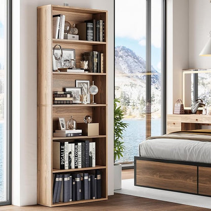IRONCK Bookshelves and Bookcases Floor Standing 6 Tiers Display Storage Shelves - Image 2