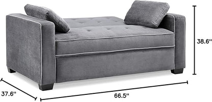Serta Ainsley 66.5" Convertible Sleeper Loveseat, Full Size, Dreamcoil Comfort - Image 2