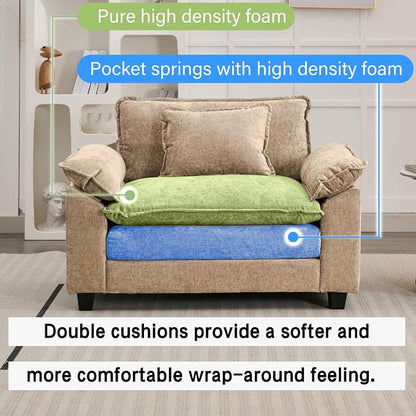 Oprisen Modular Sectional Sofa, Comfy Cloud Couch Sectional Sofa, Chenille Sofa - Image 3