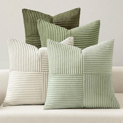 MIULEE Summer Light Green Decorative Throw Pillow Covers 18x18 Inch Set of 4 by MIULEE