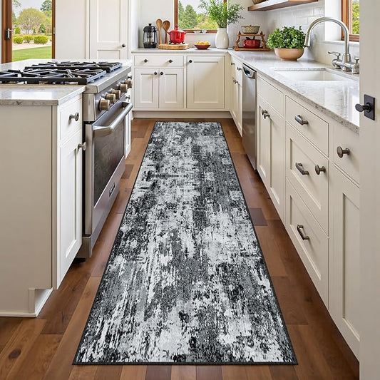 RELEANY Washable Area Rugs 2'x10' Non-Slip Modern Abstract Soft by RELEANY
