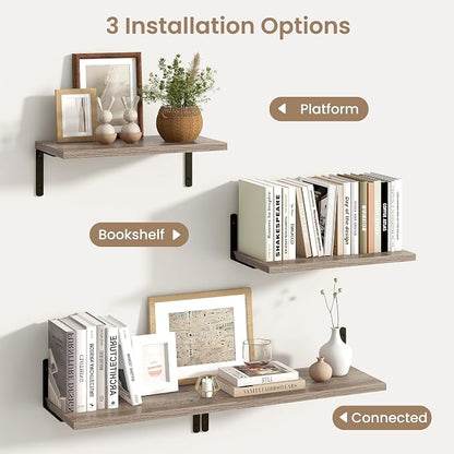 Fun Memories Deep Floating Shelves, 16W x 8D Floating Shelves Set of 2 - Image 4