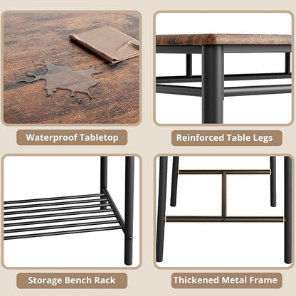 IRONCK Dining Table Set for 4, Kitchen Table - Image 7
