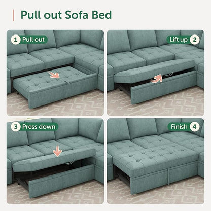 HONBAY Modular Sectional Sleeper Sofa - Image 6