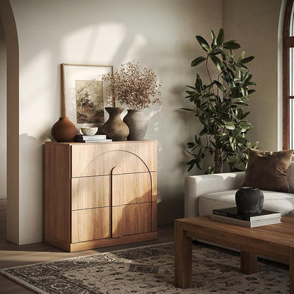 BELLEZE Bookcase with 3 Drawers, Modern Book Shelf with Wide Wooden Handle by BELLEZE