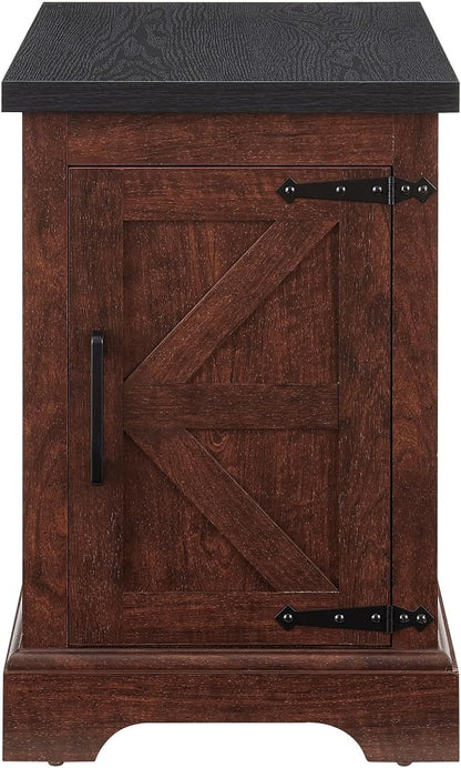 24" H Farmhouse End Table, Rustic Wood Sofa Side Table - Image 9