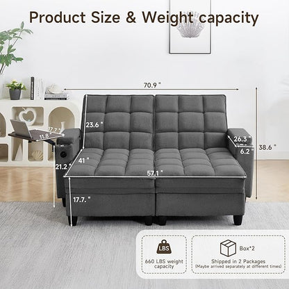 Auvsoce 71" Loveseat Recliner Chair - Image 2