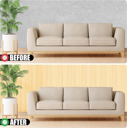 2 Pack Bamboo Wall Panel for Interior Wall Decor, Renewable Pole Wrap - Image 4