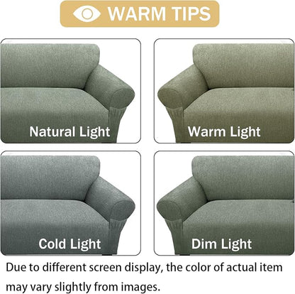 Loveseat Slipcover with 2 Pillow Cover - Image 6