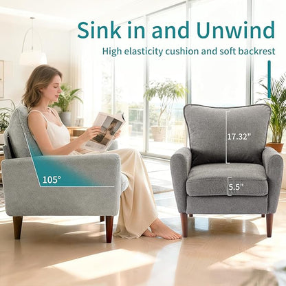 OLIXIS Comfy Accent Chair for Living Room Bedroom and Waiting Room, Upholstered - Image 8