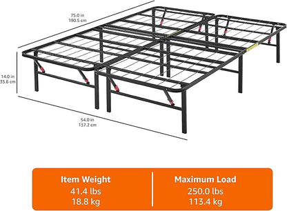 Amazon Basics Bed Frame with Ample Underbed Storage, Foldable Metal Platform - Image 3