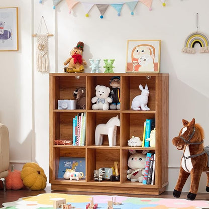 Joaxswe 9 Cube Storage Book Shelf, 40.5" Wide Organizer Bookshelf - Image 8
