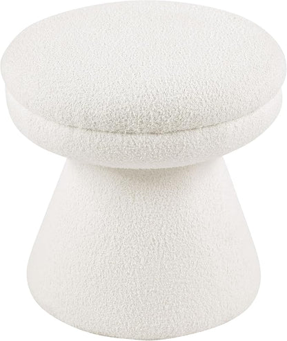Furniture of America Rami Modern 18-inch Mushroom-Shape Upholstered Ottoman - Image 3