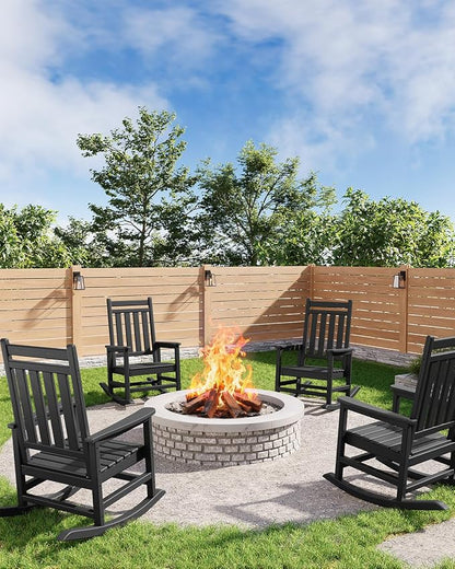 GarveeLife Rocking Chair Outdoor Set of 2 - Image 8