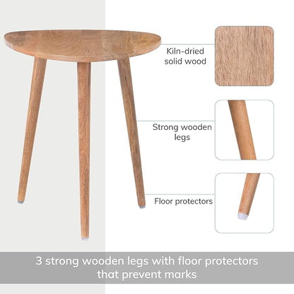 MH London Bond Wooden Triangle End Table - Image 5