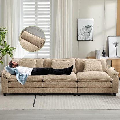 Oprisen 120" Modular Sectional Sofa, Comfy Cloud Couch Sectional, Chenille Sofa - Image 5