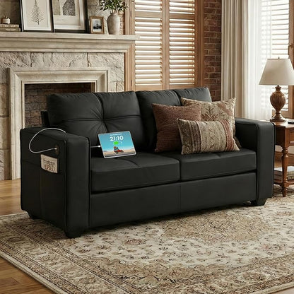 TYBOATLE 65" Faux Leather Loveseat by TYBOATLE