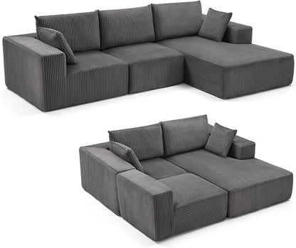 Weture 108” Modular Sectional Sofa, Cloud Sectional Couch - Image 8