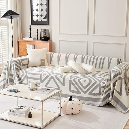 VClife Boho Couch Covers for Sofa, Reversible Plaid Checkered Sofa Slipcover - Image 3