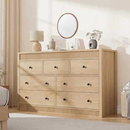 GarveeHome 7 Drawer Dresser for Bedroom, Modern Long Storage Dresser Organizer by GarveeHome